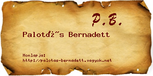 Palotás Bernadett névjegykártya