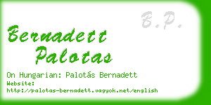 bernadett palotas business card