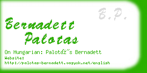 bernadett palotas business card